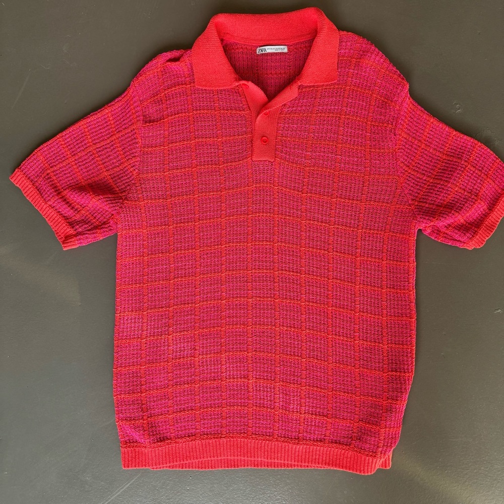 Men’s Zara Knit Collared Shirt